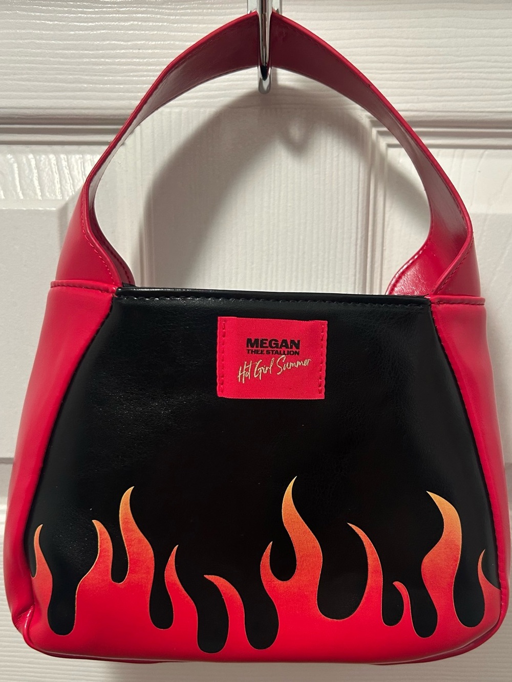 Megan Thee Stallion Hot Girl Summer Flame Mini Handbag Black Red